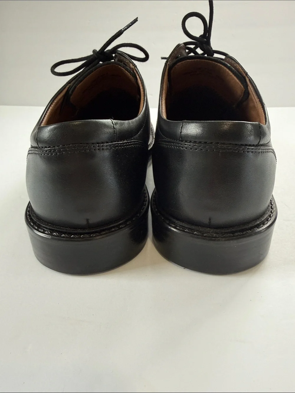 Johnston & Murphy Black Leather Derby Shoes